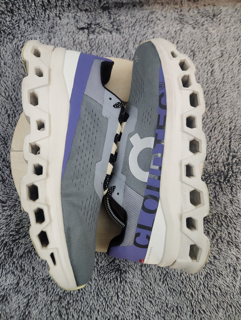 ON Cloud Running Cloudmonster Monster Mist Blueberry Men's Size 12 - Picture 6 of 9